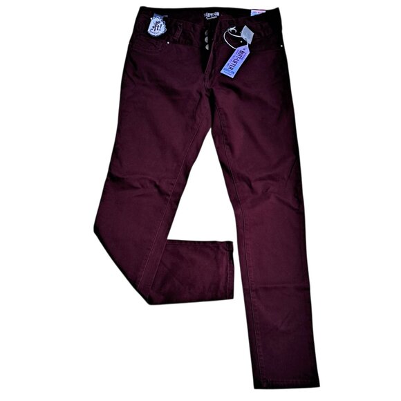 Amethyst High Waist Jegging Bodycon Wine Burgundy Jeans sz 11 - Picture 1 of 7